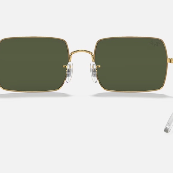 Ray-Ban Rectangle sunglasses (RB1969). Polished gold frame/G-15 green lenses - Picture 8 of 11